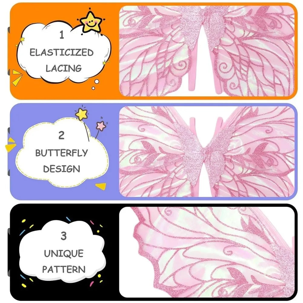 Sparkling Organza Fairy Wings – Princess Butterfly Dress Up