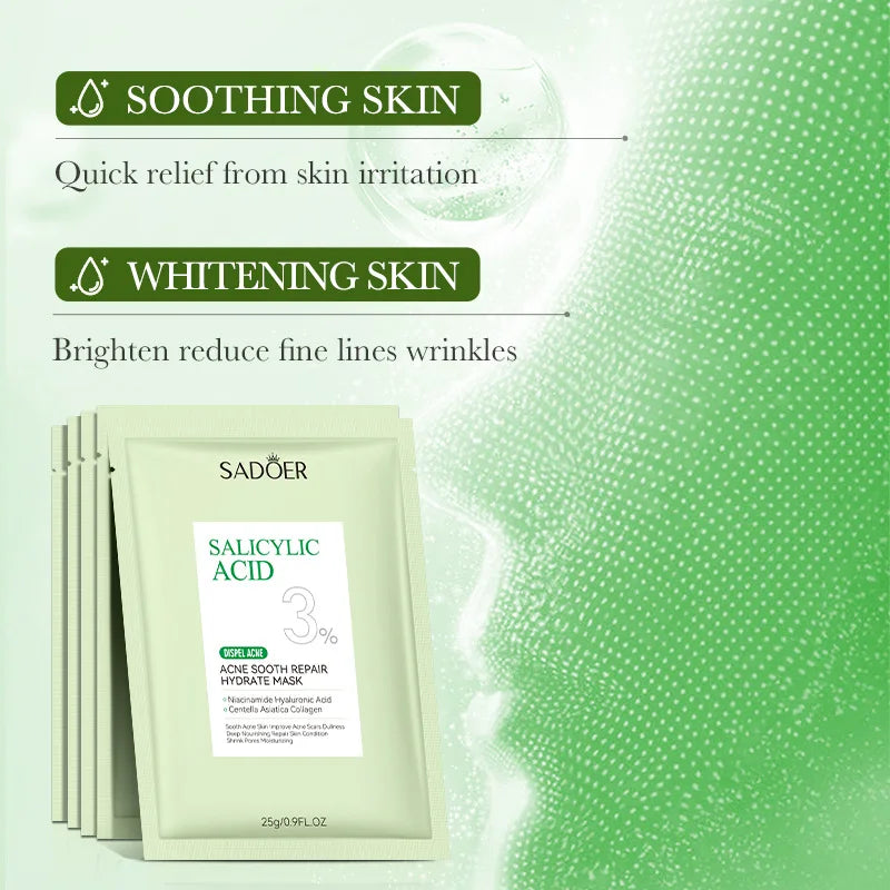 SADOER Salicylic Acid Face Sheet Masks – 5-Pack Hydrating