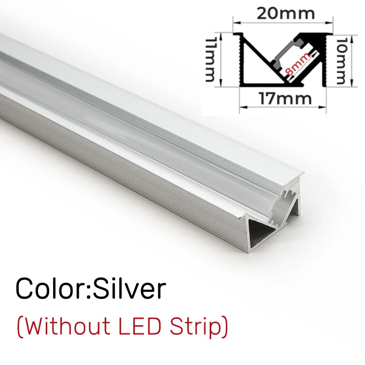 Recessed LED Aluminum Profile Channel with Milky Cover | Cabinet