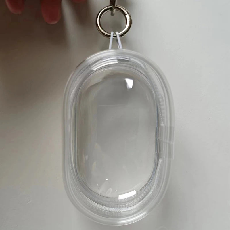 Transparent Zipper Keychain Storage Bag – Portable Jewelry Organizer