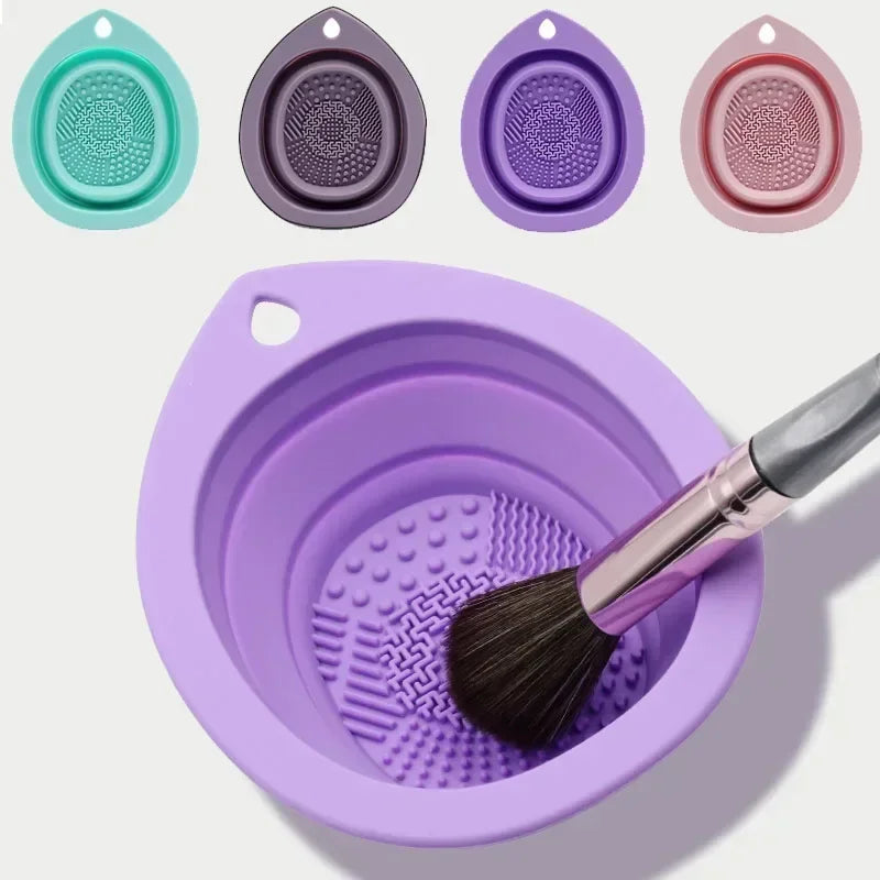 Silicone Makeup Brush Cleaner Bowl – Foldable Washing Mat