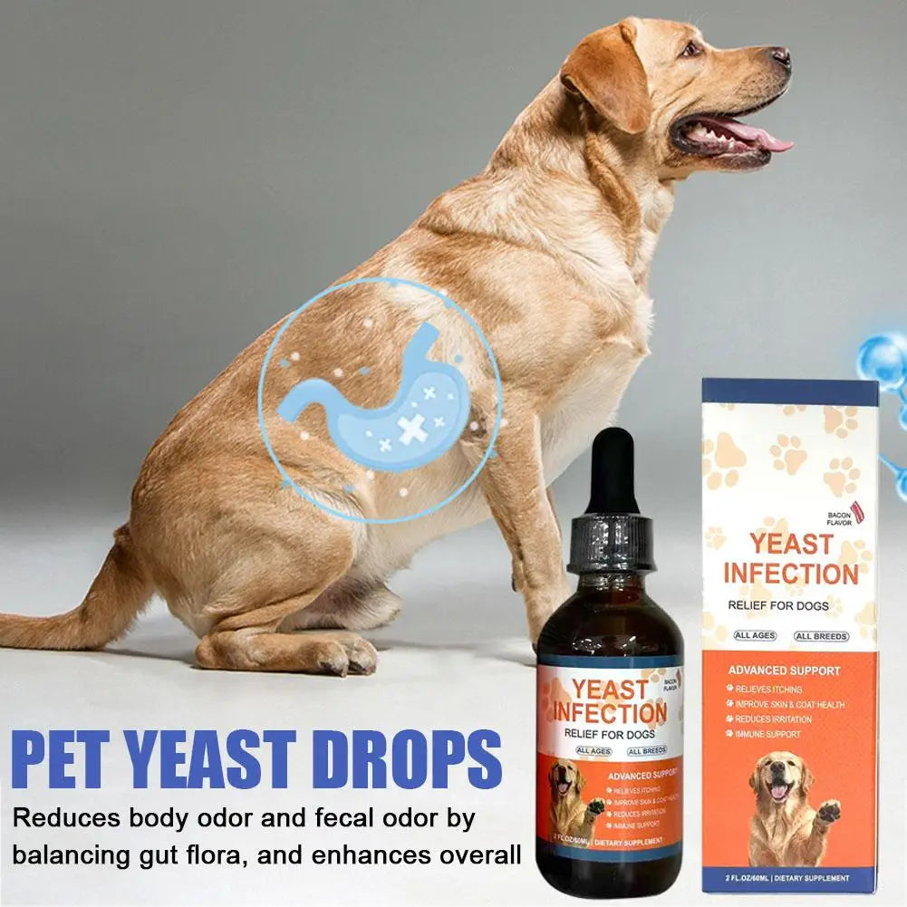 Pet Yeast Drops 60ml – Gut Health & Digestion for Dogs & Cats
