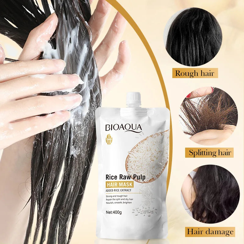 Rice Puree Hair Mask 400g – Nourish, Smooth & Tame Frizz