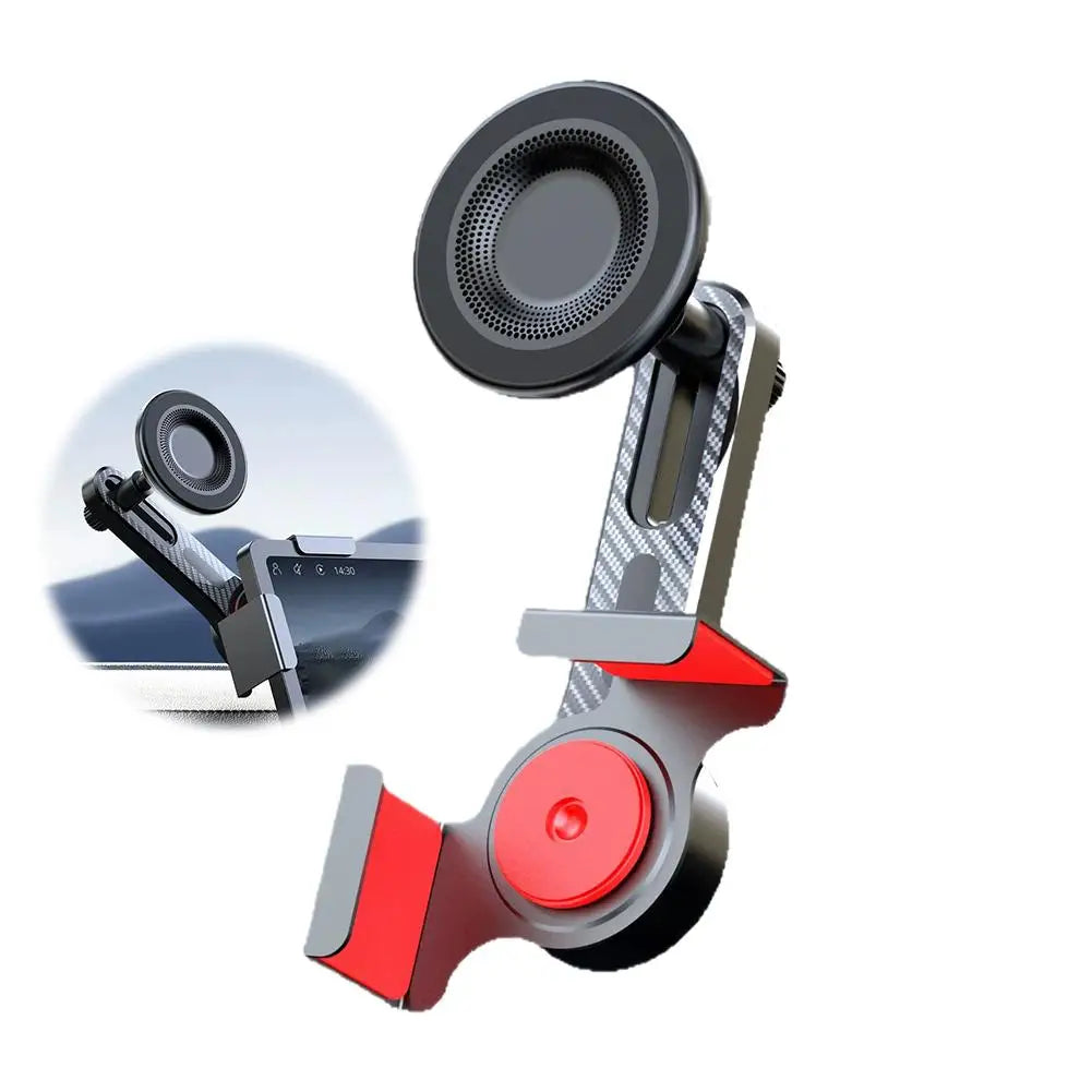 Magnetic Car Screen Phone Mount – 360° Rotation Clip-On Stand
