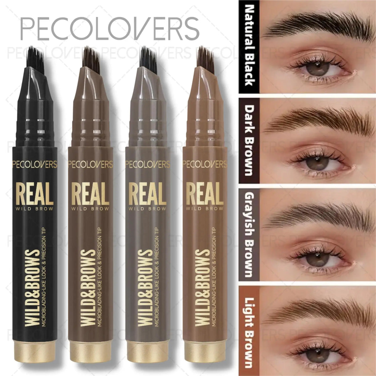 Waterproof Double-Effect Brow Pencil – 24HR Smudge-Proof