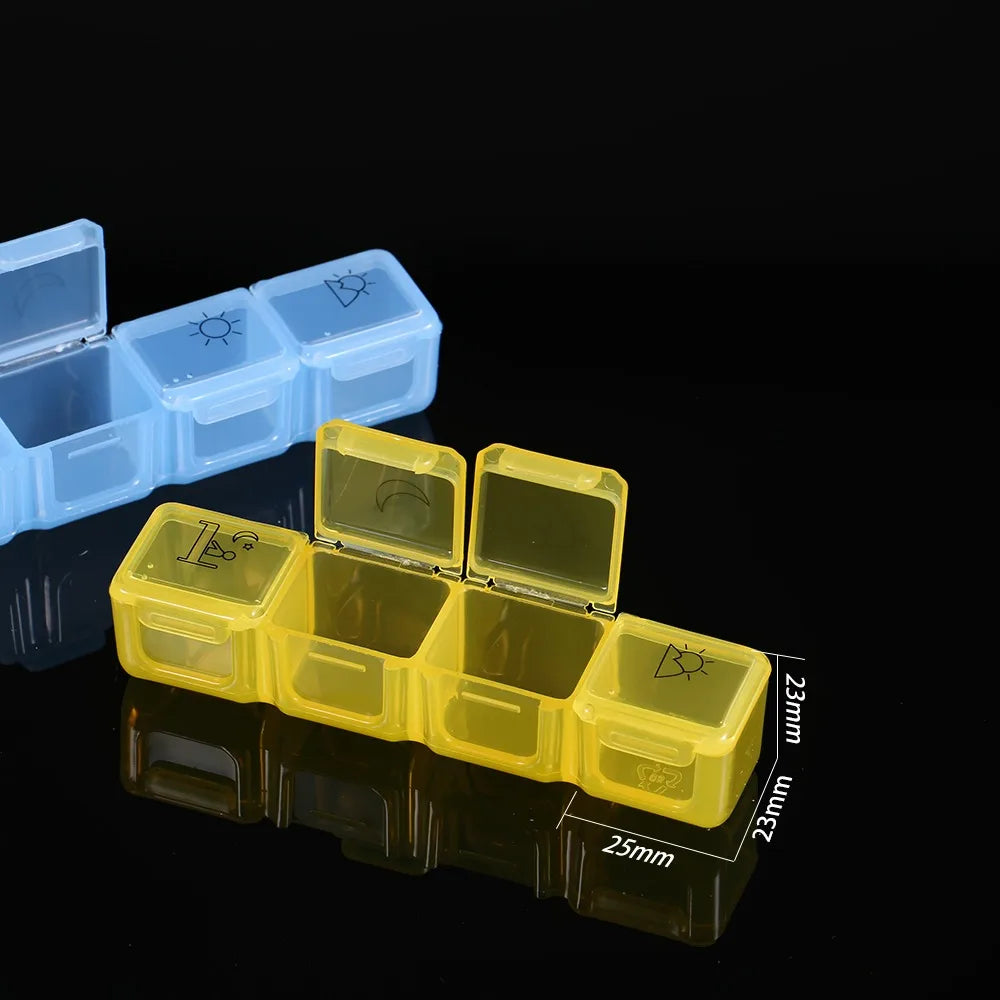 Weekly Pill Organizer – 28-Slot 7-Day 4x Daily Travel Case