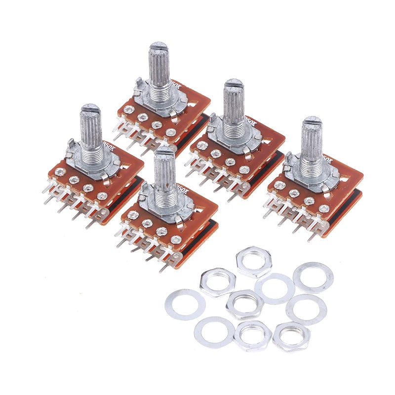 WH148 Dual Channel Potentiometer B50K B100K 8-Pin Flower Shaft