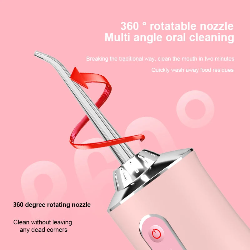 SAMMY Cordless Water Flosser – 3 Modes, IPX7, 4 Nozzles