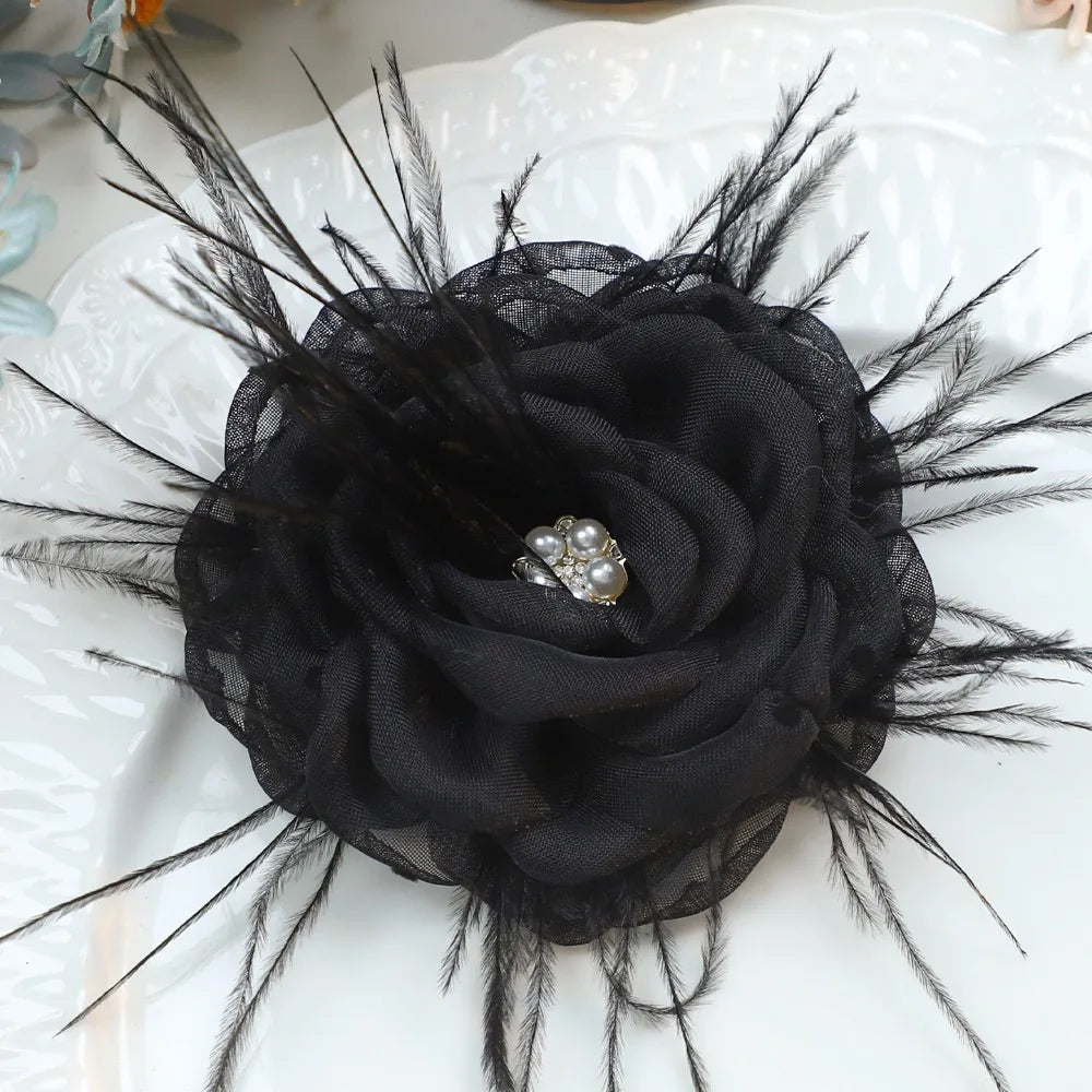 Polka Dot Organza Camellia Flower Appliqué – Pearl DIY Craft