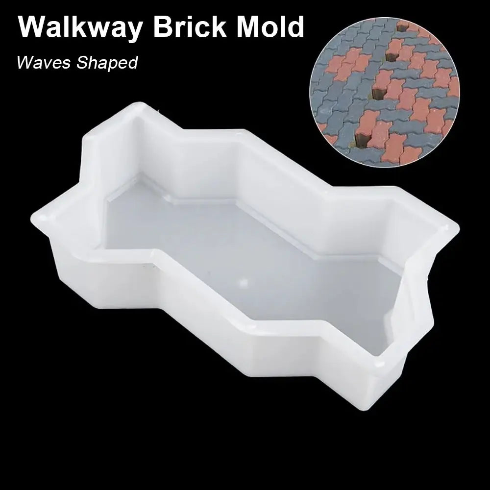 Waves Reusable Concrete Stepping Stone Path Maker Mold