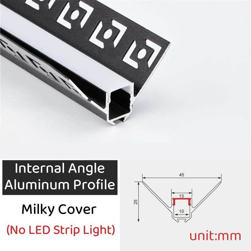 Rimless LED Aluminum Profile – Embedded Ceiling Drywall Channel