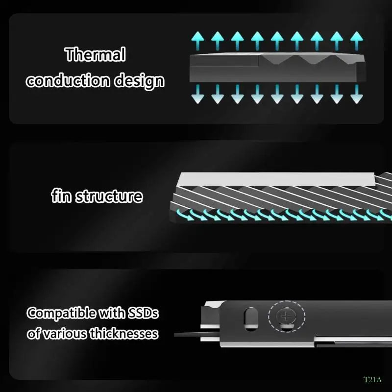 M.2 2280 NVMe SSD Metal Heatsink – Thermal Cooling Cover