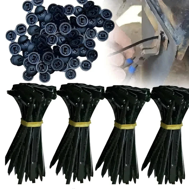 Nylon Cable Tie Buckles – Pin & Button Self-Locking Fasteners
