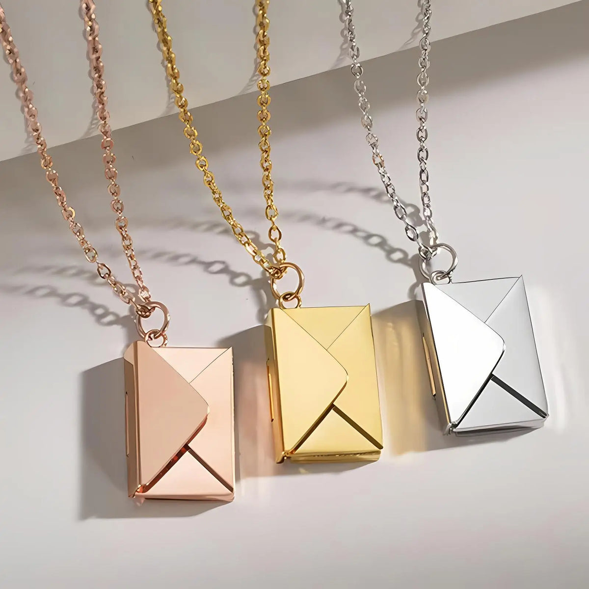 Custom Photo Envelope Pendant Necklace | Stainless Steel