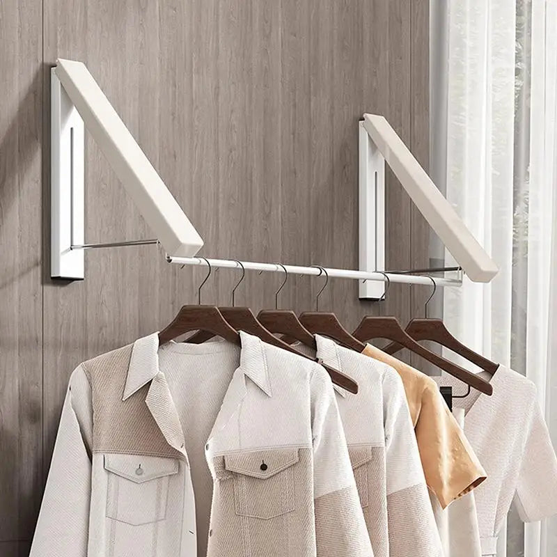 Wall-Mounted Folding Clothes Drying Rack | Space-Saving Laundry