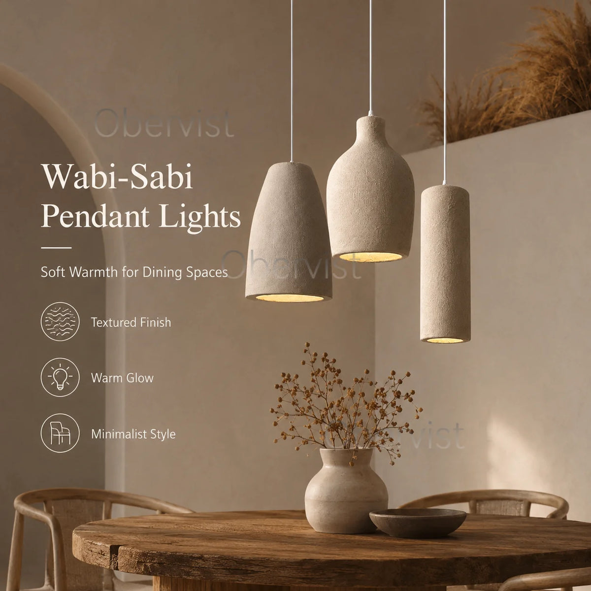 Wabi Sabi Travertine Pendant Light | Minimalist Stone Hanging Lamp