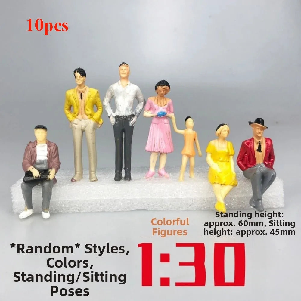 Scale Model People Figures – Assorted Poses, 10/50pcs