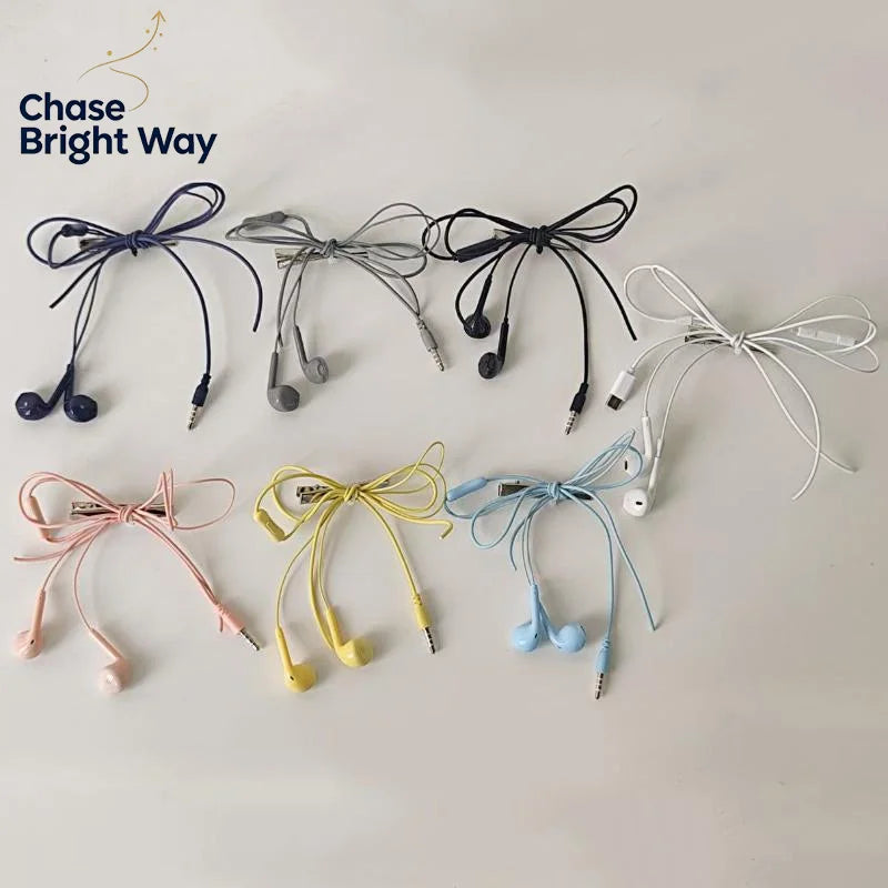 Y2K Headphone Wire Bow Hair Clips – Retro Punk Style