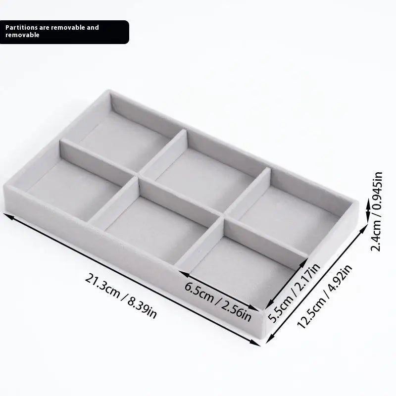 Velvet Jewelry Storage Box – Earrings, Rings & Necklace Tray