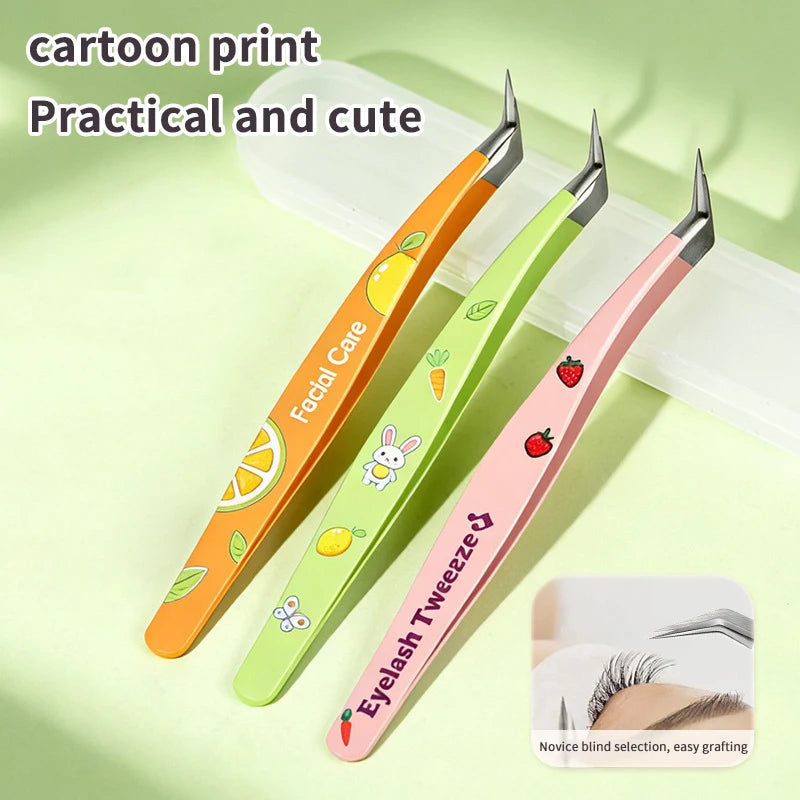 Stainless Steel Lash & Craft Tweezers – Straight & Angled Tips