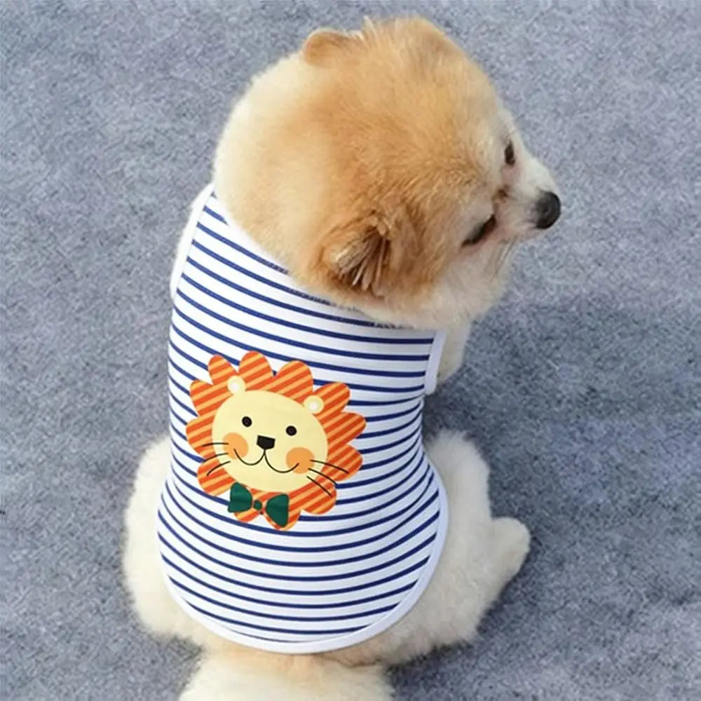 Cute Summer Dog Vest – Soft Breathable Sleeveless Pet T-Shirt