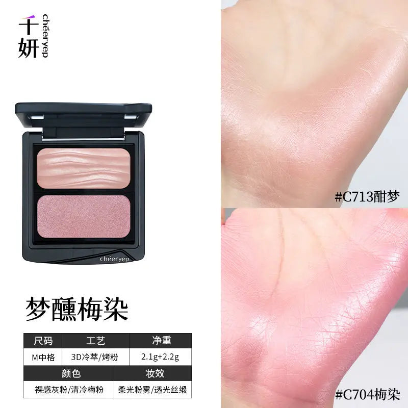 Spring Blooms Baked Blush & Highlighter Palette – Long-Lasting