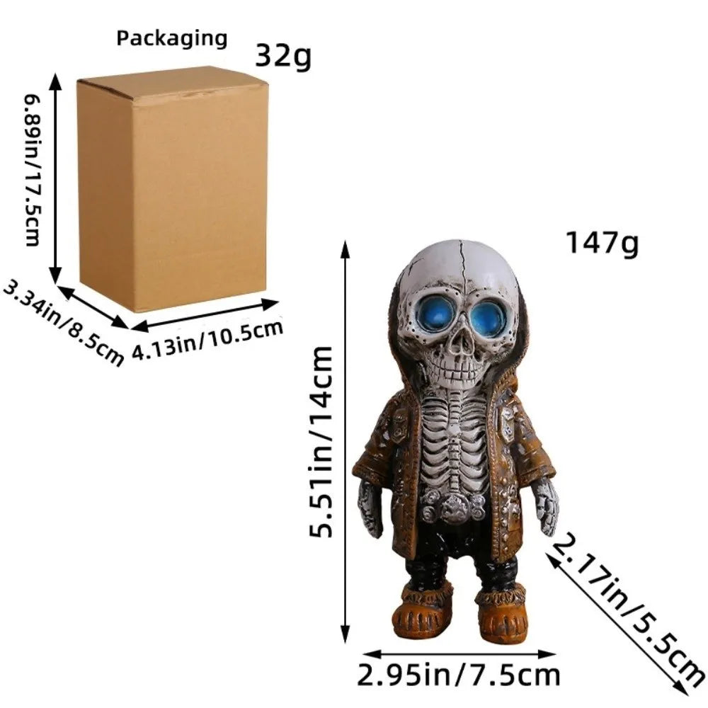 Resin Skeleton Figurine | Halloween Desk Decor Statue