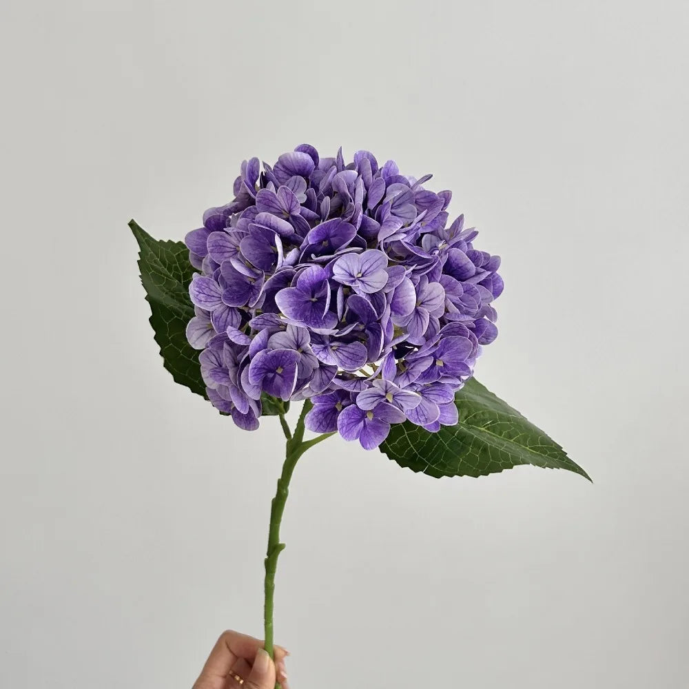 Silk Hydrangea Artificial Flower Head – Large 3D Realistic