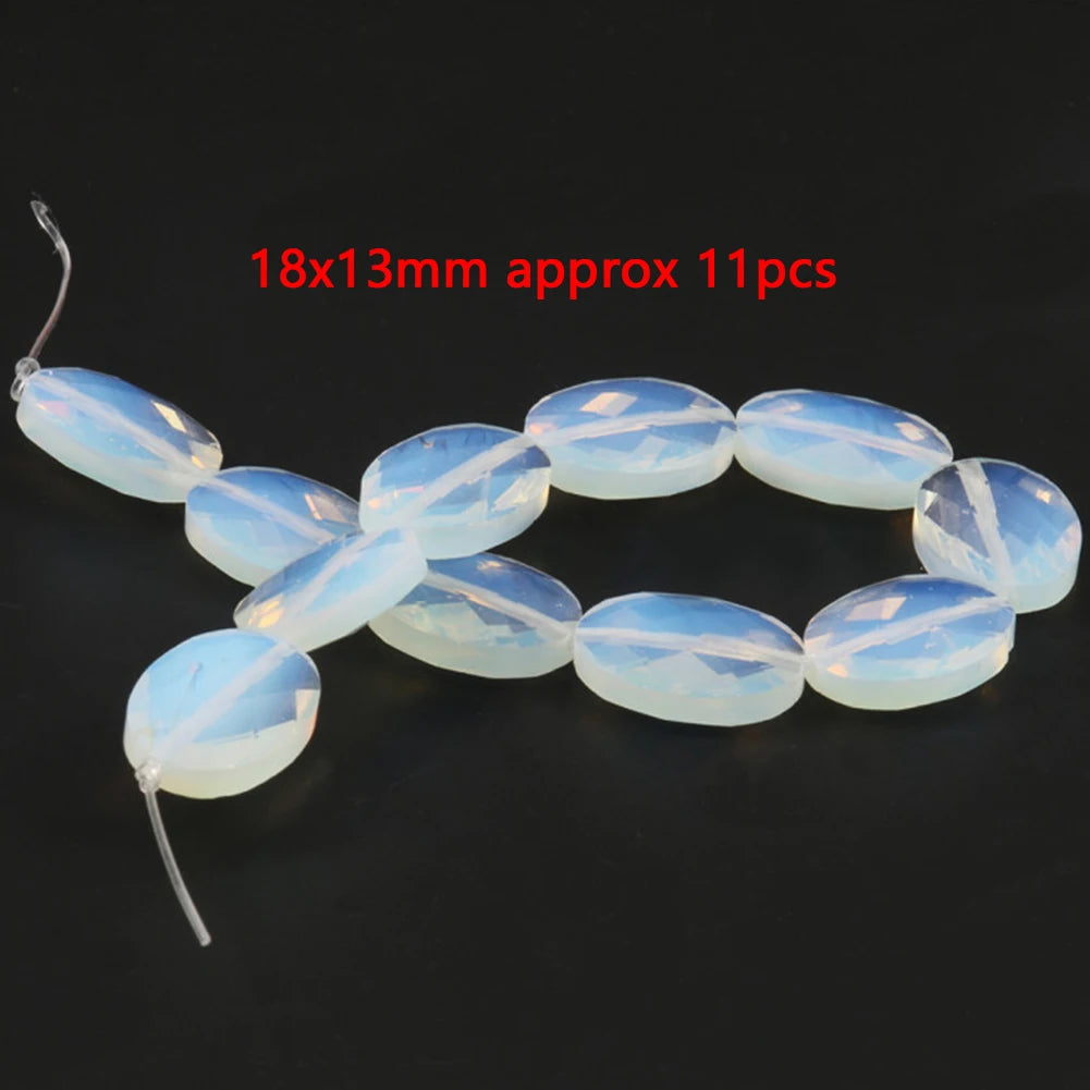 White Opalite Stone Beads 8mm Round Rondelle – DIY Jewelry Making