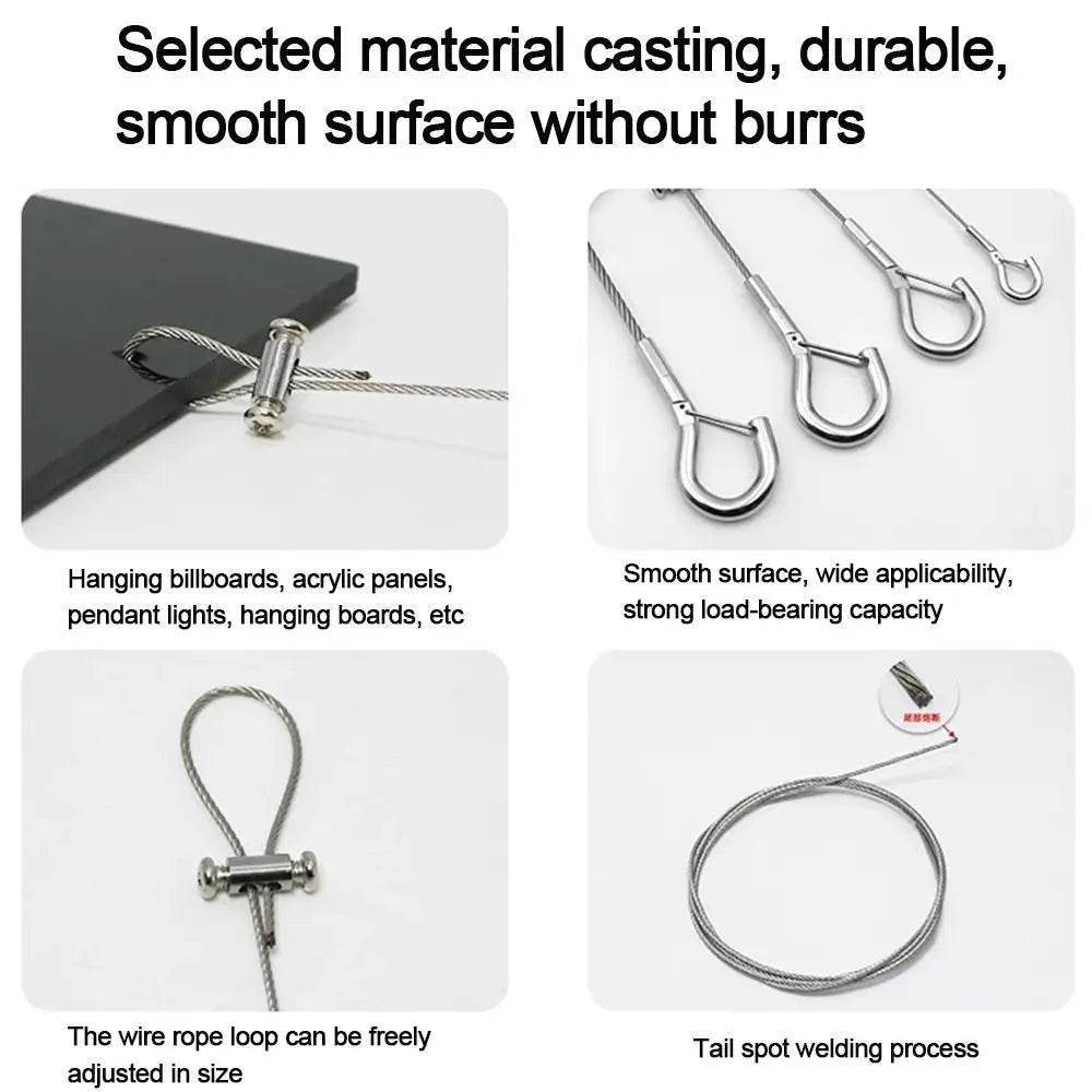 Adjustable Stainless Steel Wire Rope – Locking Suspension Lanyard