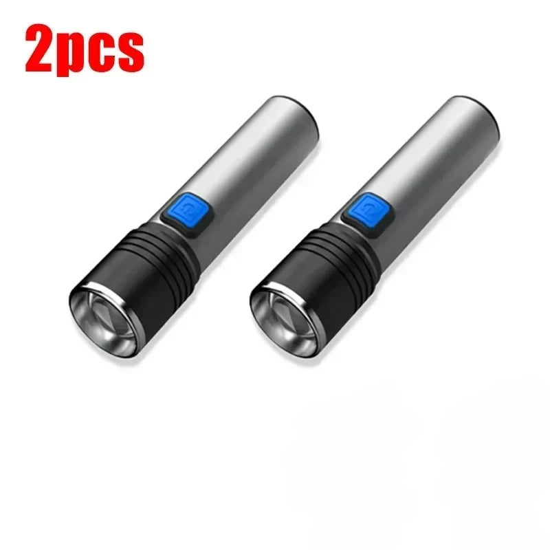 UV Black Light Flashlight 395nm Zoomable USB Rechargeable Torch
