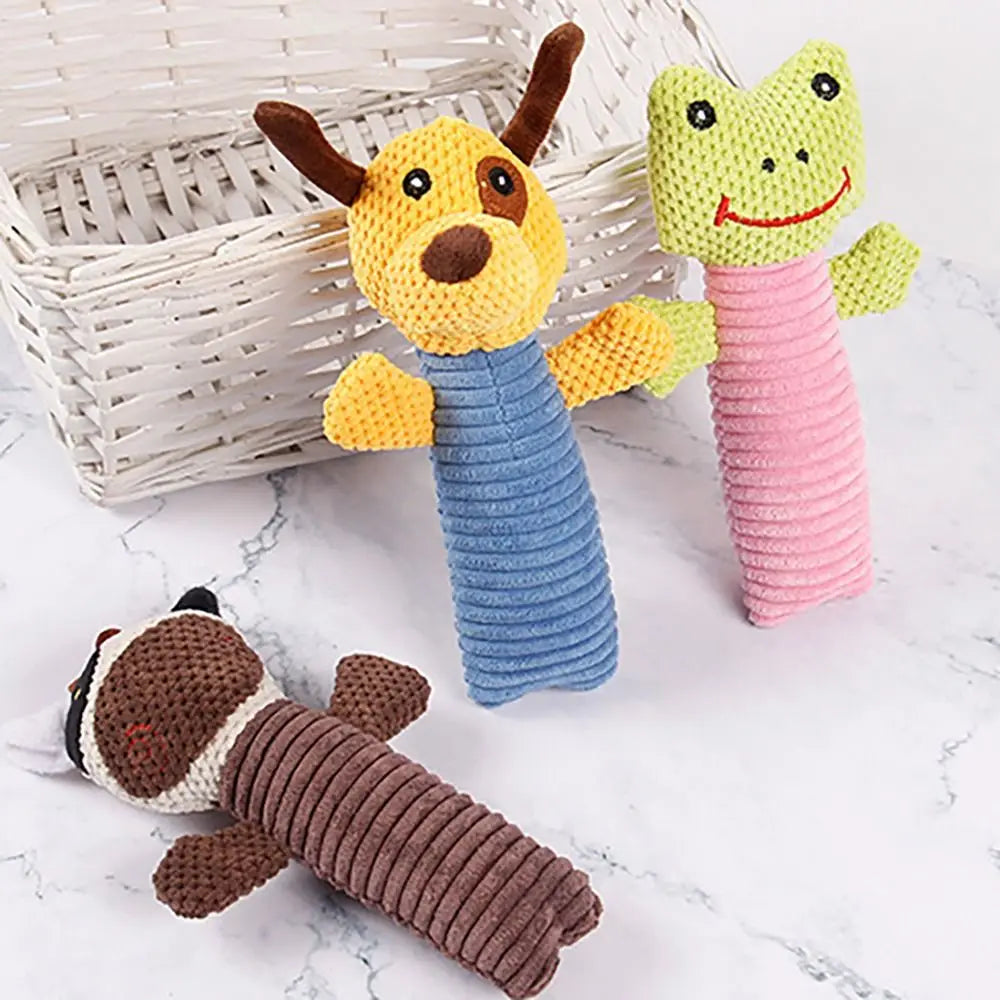 Plush Squeaky Dog Toy – Soft Interactive Sound Chew Toy