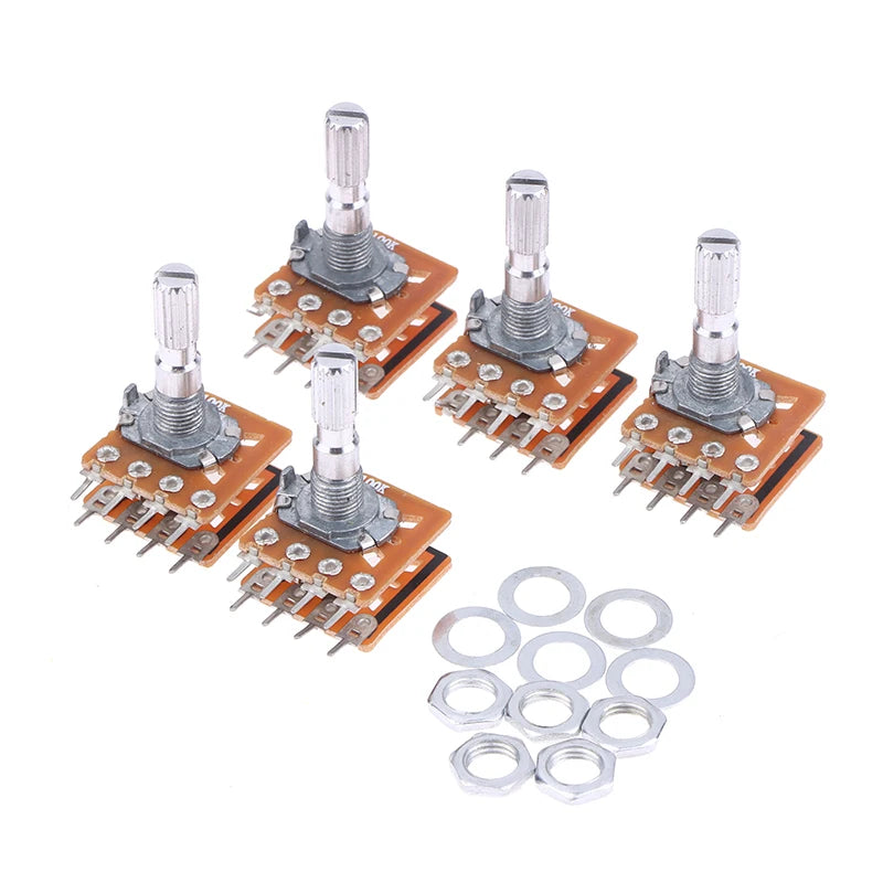 WH148 Dual Channel Potentiometer B50K B100K 8-Pin Flower Shaft