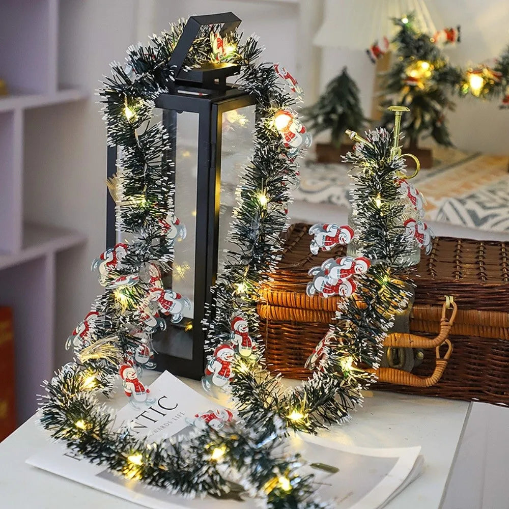 5M Christmas String Lights – Santa & Snowflake Décor Strip