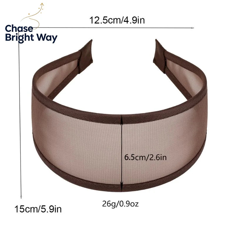 Wide Breathable Mesh Headband – Non-Slip Soft Lightweight Wrap