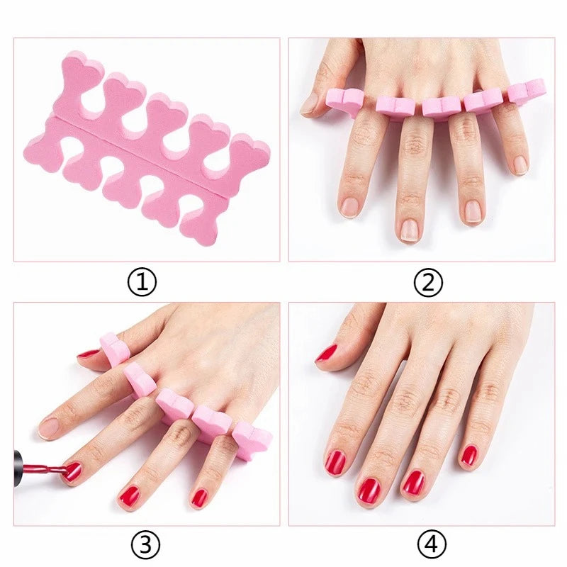 Sponge Toe Separators for Pedicure & Nail Art – 100/200 Pack