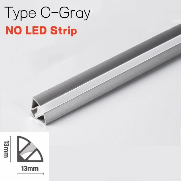 Recessed LED Aluminum Profile Channel & Silicone Diffuser Cabinet Light