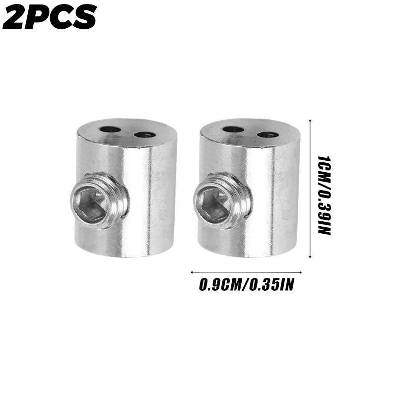 Alloy Wire Rope Clips – Adjustable Dual-Hole Cable Clamps 2-Pack