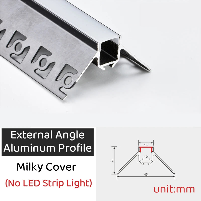 Rimless LED Aluminum Profile – Embedded Ceiling Drywall Channel