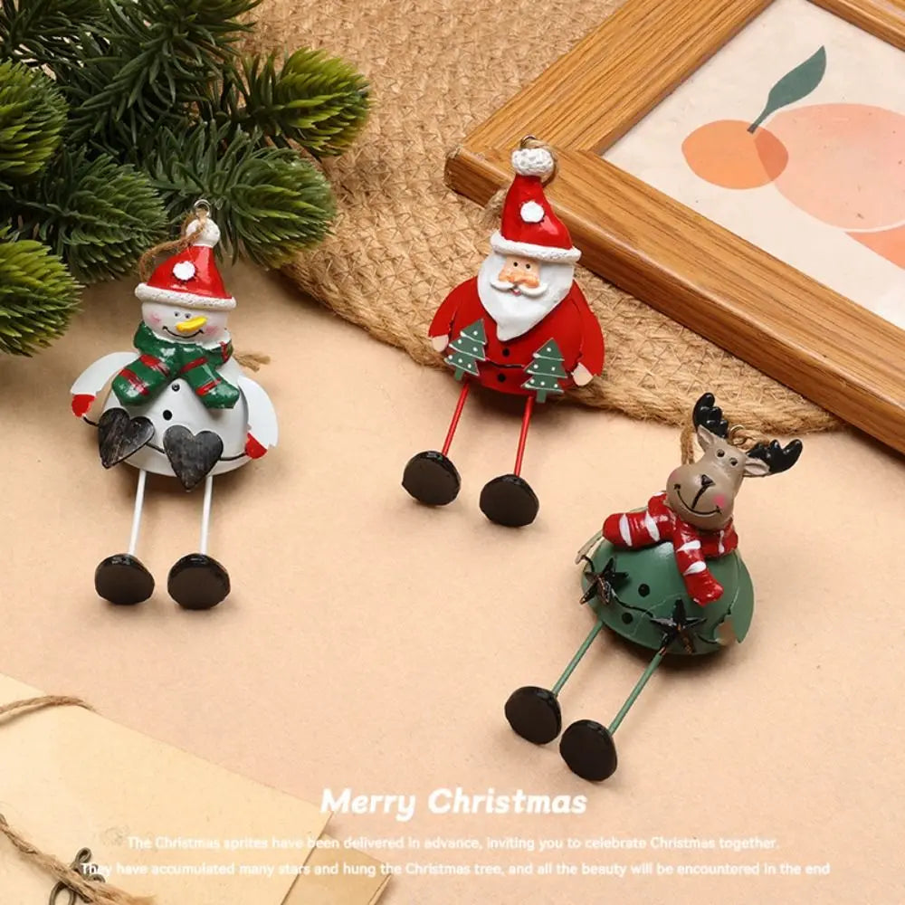 Nordic Iron Christmas Hanging Ornaments – Santa & Xmas Tree