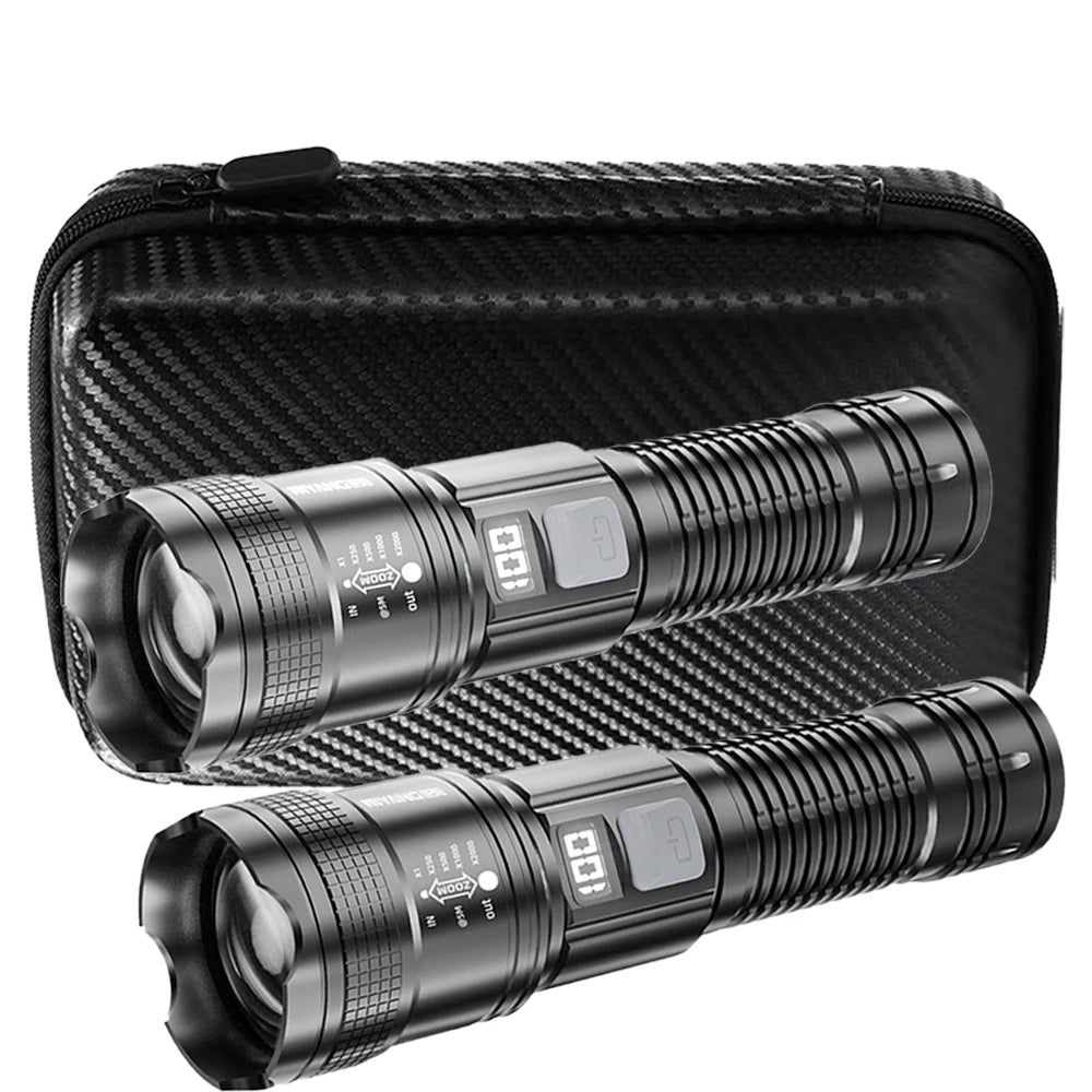 Ultra Bright LED Zoom Flashlight – Type-C Rechargeable 3 Modes