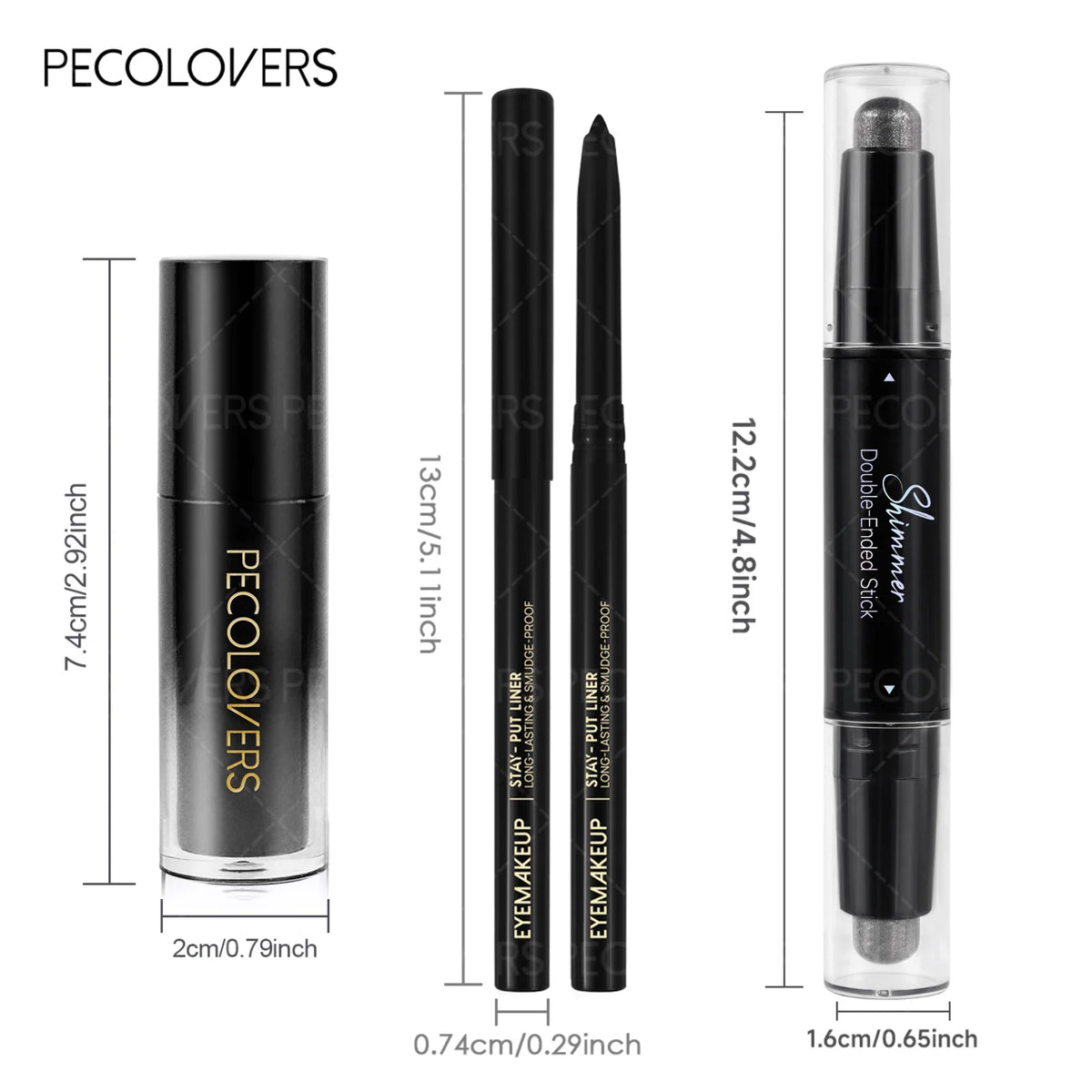 Black Halloween Makeup Set – Waterproof Lipstick, Eyeliner & Pen
