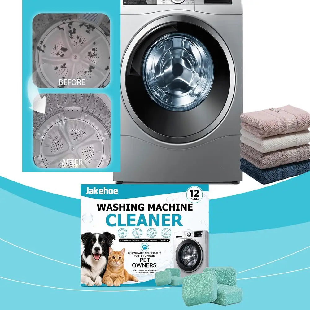 Washing Machine Cleaning Tablets – Pet Hair & Odor Remover