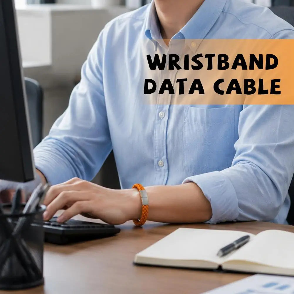 USB-C Bracelet Charging Cable – 240W Fast Charge Wearable Cord