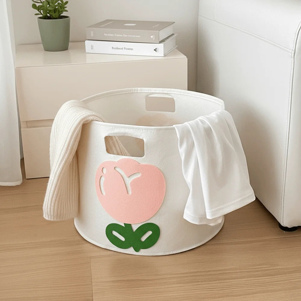 Tulip Laundry Hamper – Large Non-Woven Fabric Storage Basket