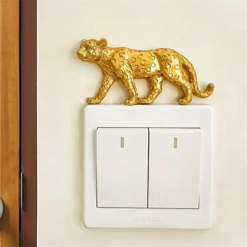 Leopard Resin Figurine Light Switch Wall Sticker | Home Décor