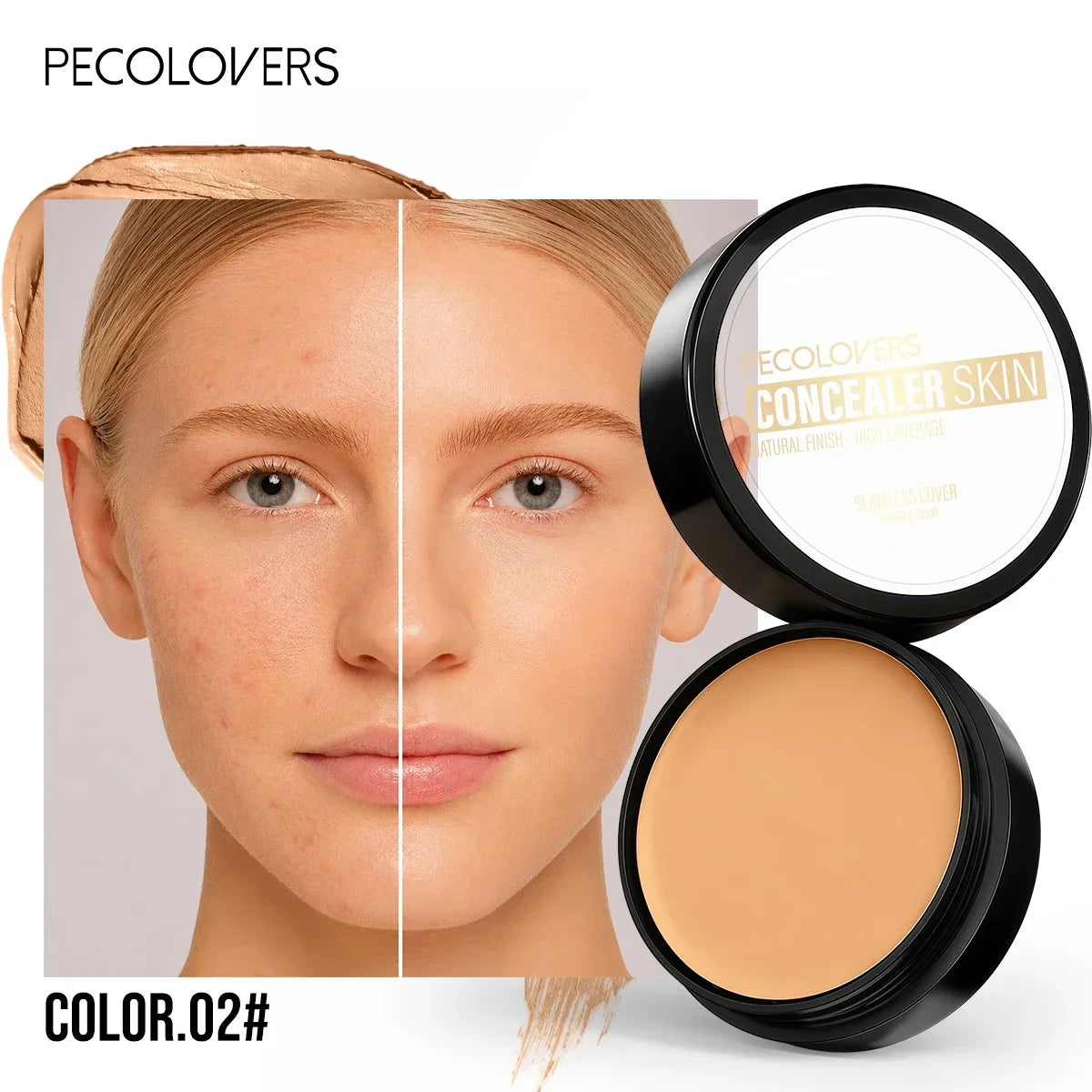 Waterproof Cream Concealer Palette – Full Coverage Contour & Highlight