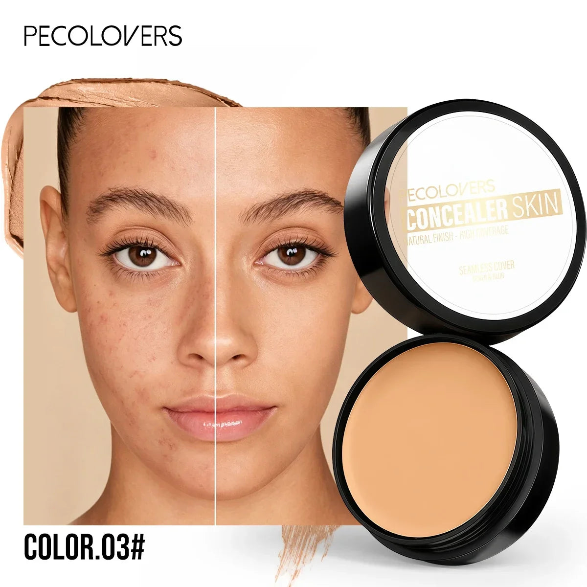 Waterproof Cream Concealer Palette – Full Coverage Contour & Highlight