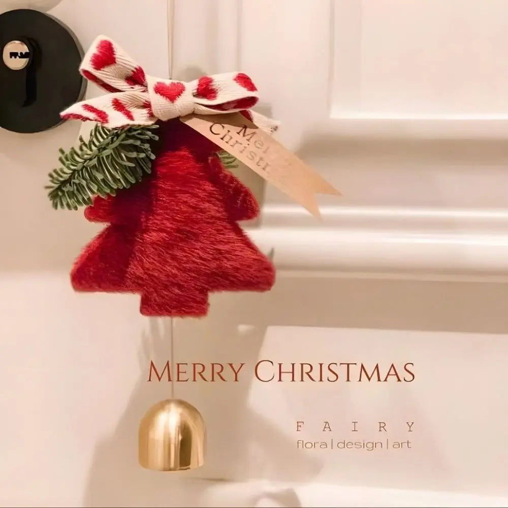 Plush Christmas Bell Pendant – Cute Festive Tree Ornament