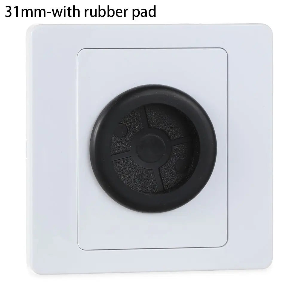 Wall Blank Panel Cable Cover with Outlet Hole & Rubber Pad